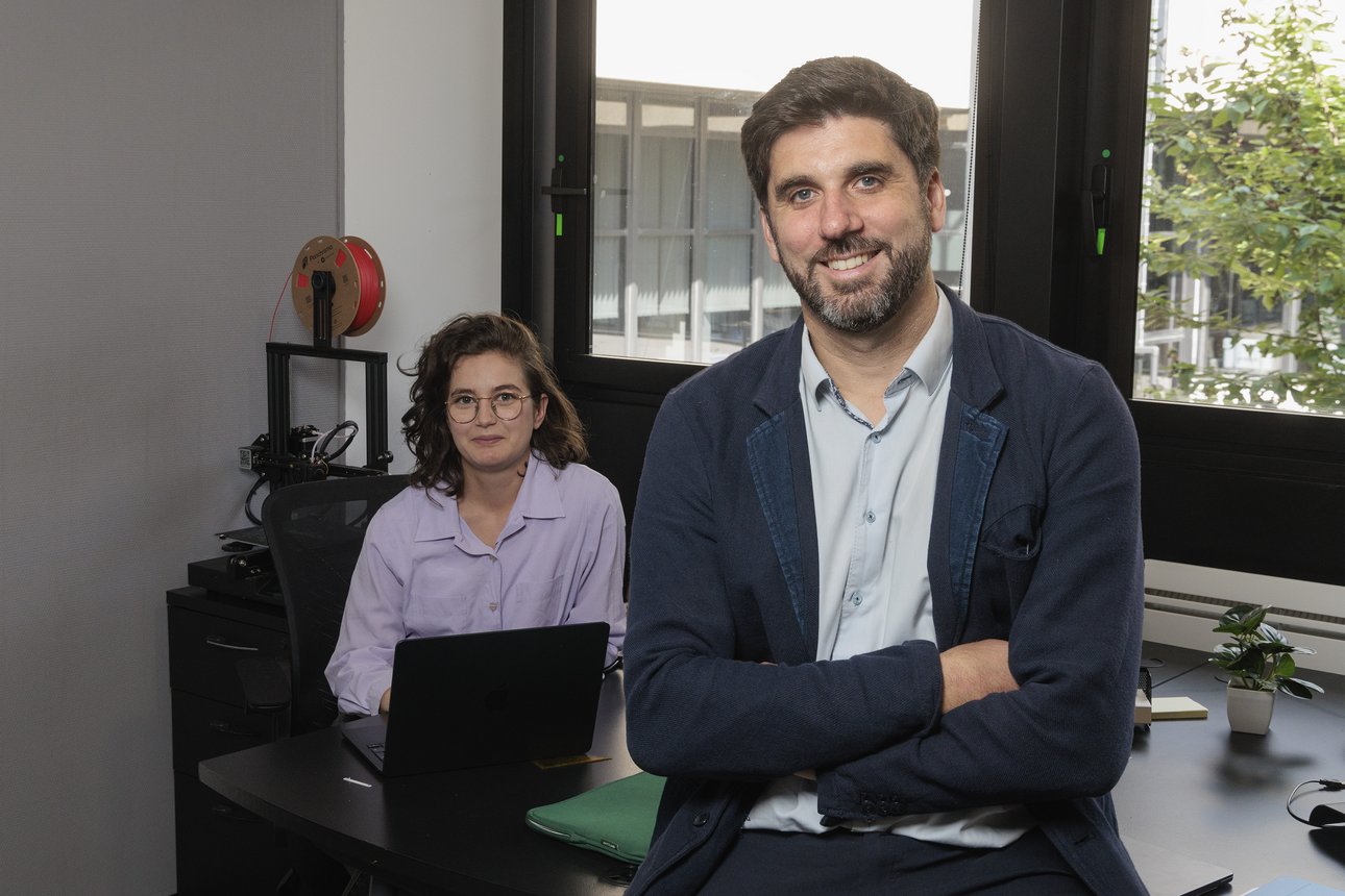 Photographie du dirgieant de la start up Improveheat avec sa première embauchée