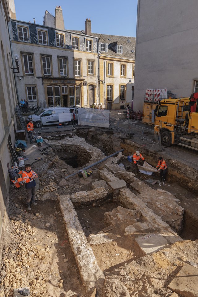 Fouilles d'archéologie préventive rue au blé metz