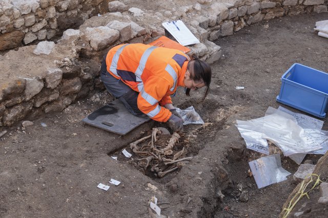 Fouilles d'archéologie préventive rue au blé metz